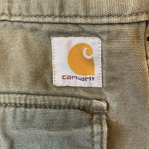 Carhartt Cargo Shorts Mens Sz 40 Relaxed Fit Rugged Cotton Sage‎ Green Button - Picture 3 of 12